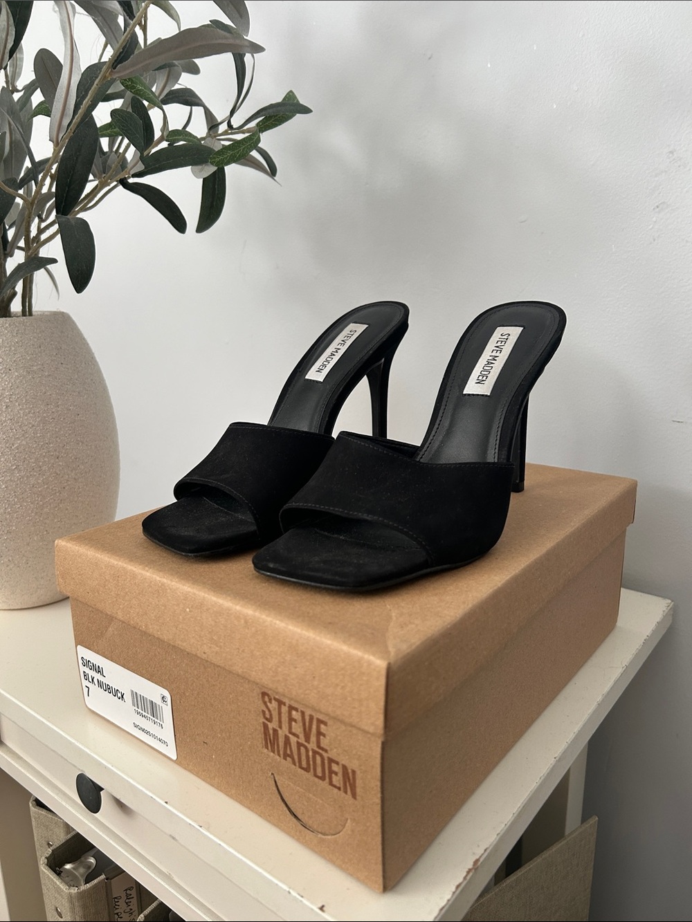 Steve Madden “Signal” - Black Suede Stilletos